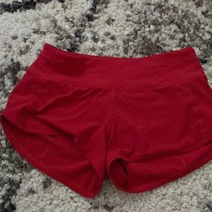 Red lulu shorts size 2